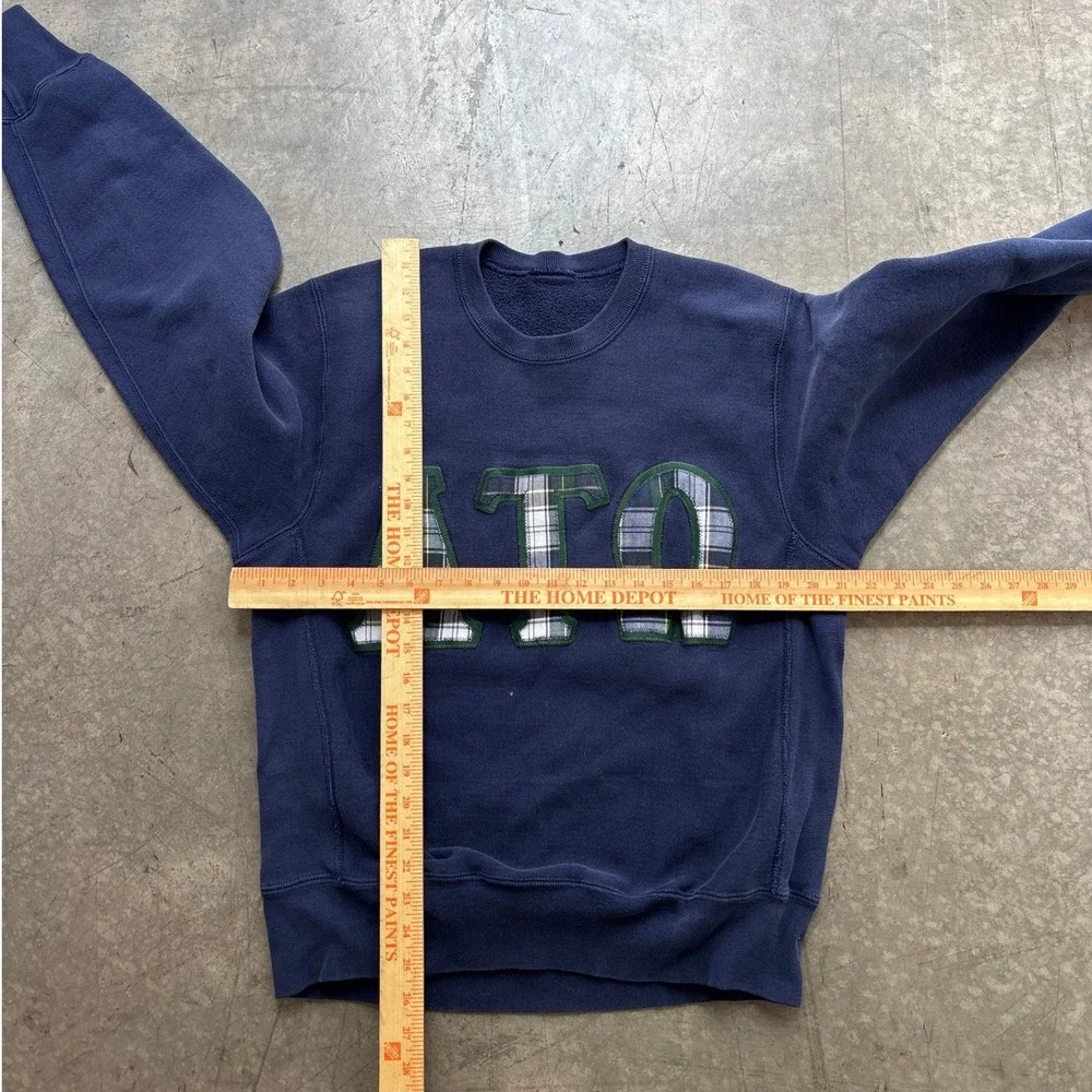 Vintage Alpha Tau Omega Crewneck Sweatshirt Reverse Weave Style Size Medium